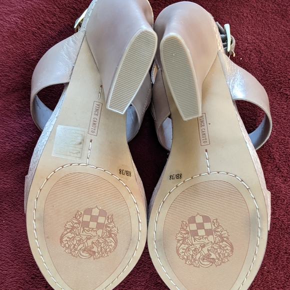 Vince Camuto Womens Ashes Lt Biege Combo Strappy Platform Sandals. 8M. NIB. - Picture 7 of 13